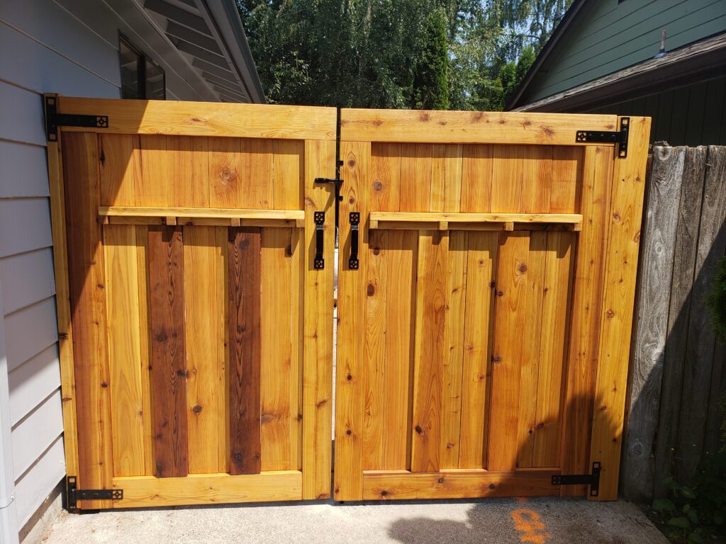 Extensive Fence Warranties for Local Clients - Wood gate