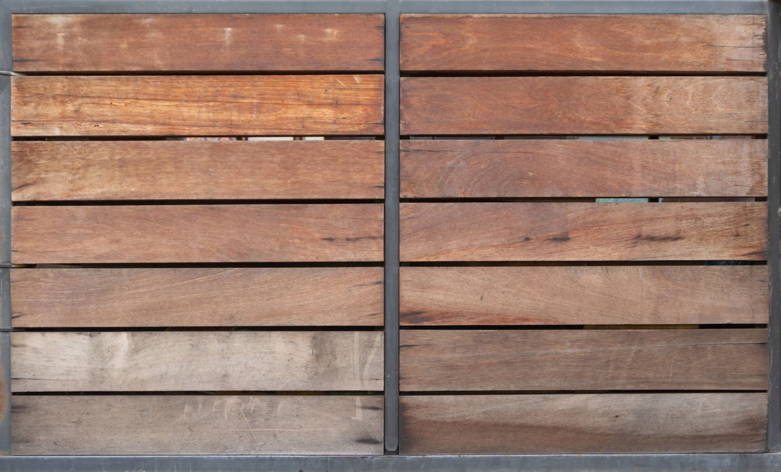 A close-up of a wooden fence.